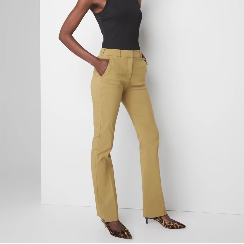 White House Black Market Tan Flare Pants